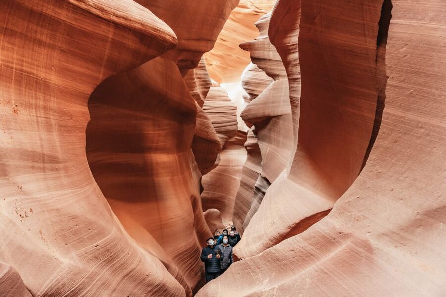 Vegas: Antelope Canyon & Horseshoe Bend Tour at Golden Hour - St. George breakfast stop and the changing scenery