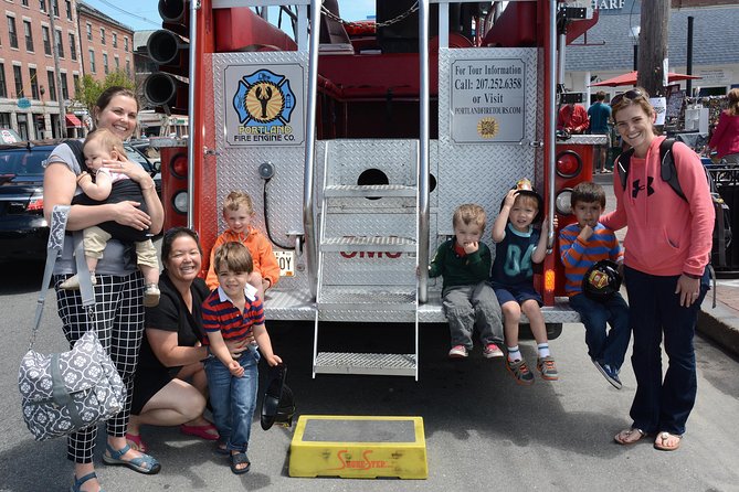 Vintage Fire Truck Sightseeing Tour of Portland Maine - The Arts District and Portland Museum of Art