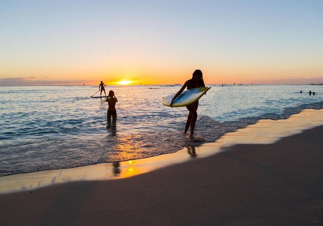 Waikiki Signature Sunset Catamaran Sail - Leaving Honolulu with snacks and a drink