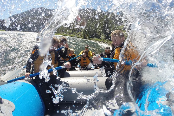 Whitewater Rafting in Jackson Hole : Family Standard Raft - Limestone cliffs, pine hills, and the Grey’s National Forest view