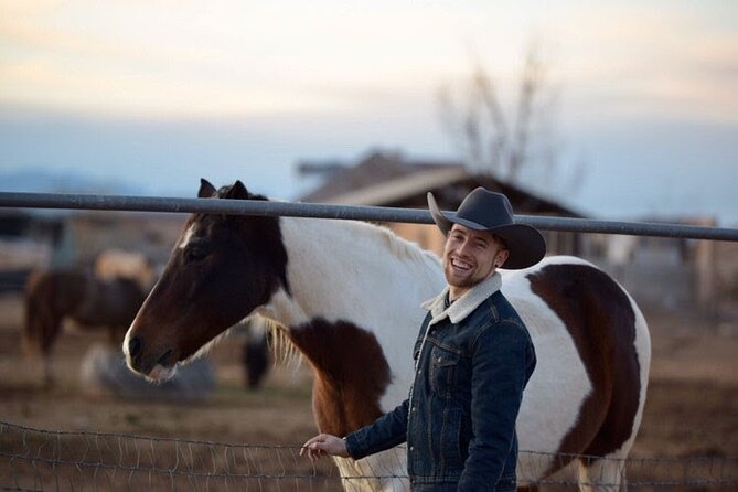 Wild West Sunset Horseback Ride with Dinner from Las Vegas - Getting matched with a horse at 1500 Lewis Ranch Road