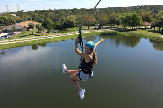 Zip Line Adventure over Tampa Bay - Five ziplines with Tampa Bay below